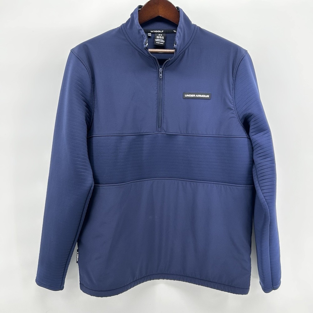 Under Armour UA Storm Daytona Mens Large 1/2 Zip Golf Pullover Navy Blue